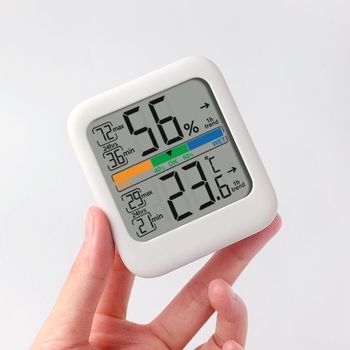 Beltéri higrométer és hőmérő otthonra és az autóba, száraz/nedves mérés, magas pontosságú hőmérséklet- és páratartalom-mérő