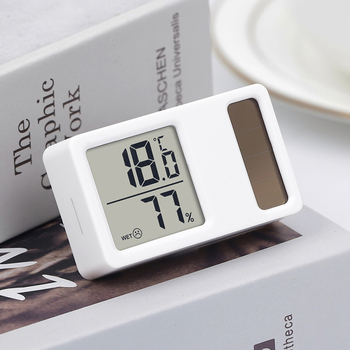 Napelemes autóhőmérő és nedvességmérő, kompakt kijelzővel, nagy pontosságú mini hőmérséklet- és páratartalom-mérő, testreszabás elérhető