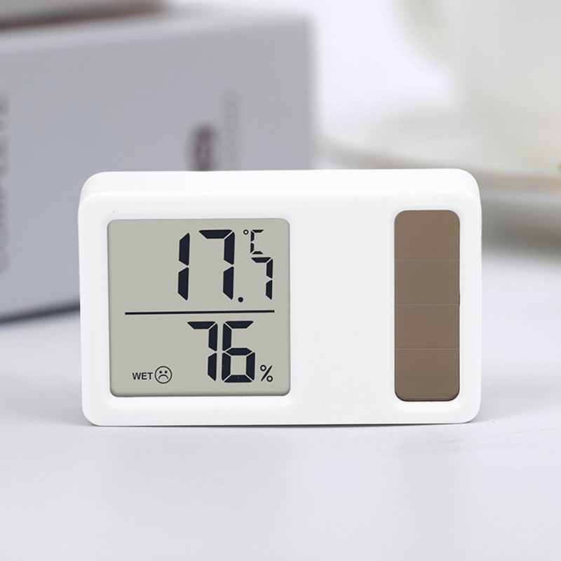 Napelemes autóhőmérő és nedvességmérő, kompakt kijelzővel, nagy pontosságú mini hőmérséklet- és páratartalom-mérő, testreszabás elérhető