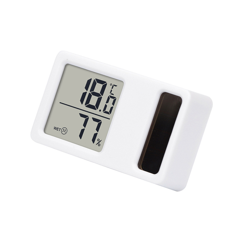 Napelemes autóhőmérő és nedvességmérő, kompakt kijelzővel, nagy pontosságú mini hőmérséklet- és páratartalom-mérő, testreszabás elérhető