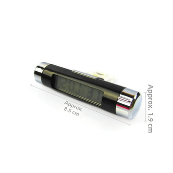 Auto pulkstenis ar elektronisko higrometru, laika un temperatūras displejs, plastmasas korpuss, regulējams leņķis, klips ventilācijas atverei