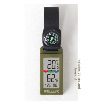 Aim Pārnēsājamais āra un iekšējās telpās termometrs ar mitruma mērītāju un kompakto pulksteni | Zīmols: Aim; Tips: Citi termometri; Temperatūras izšķirtspēja: Citi