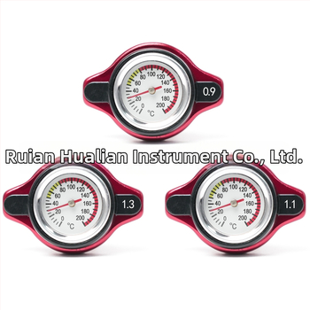 Universali aušintuvo skysčio bakelio dangtelis su temperatūros matuokliu ir slėgiu 0.9/1.1/1.3 BAR automobiliams