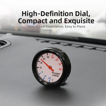 hypersonic mini termometrs — ABS, apaļš korpuss, automobilim