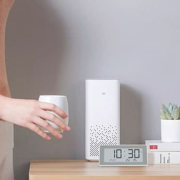 Έξυπνο ρολόι-υγραμέτρο με Bluetooth, μέτρηση θερμοκρασίας και υγρασίας, ξυπνητήρι και χρονοδιακόπτης, εσωτερική οθόνη e-ink