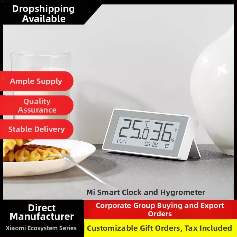 Έξυπνο ρολόι-υγραμέτρο με Bluetooth, μέτρηση θερμοκρασίας και υγρασίας, ξυπνητήρι και χρονοδιακόπτης, εσωτερική οθόνη e-ink