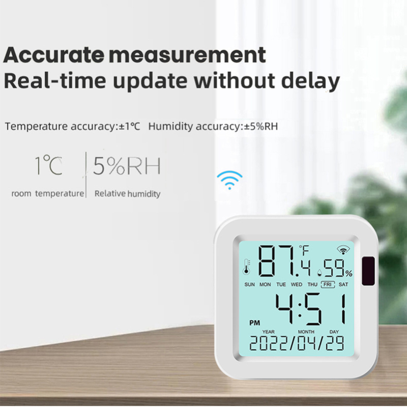 Bežični WiFi senzor temperature i vlage za kućnu upotrebu s digitalnim zaslonom, daljinsko praćenje u realnom vremenu