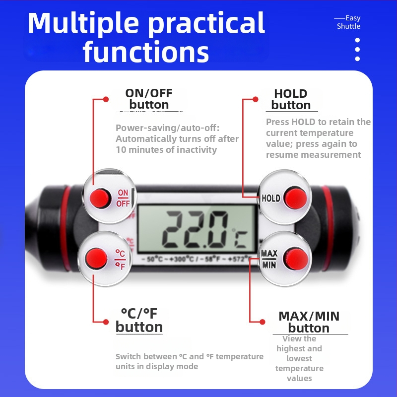 Sondes termometrs auto ledusskapim/salīdētavai un mājas gaisa kondicioniera gaisa izvadam, modelis Bbf3588772192907081