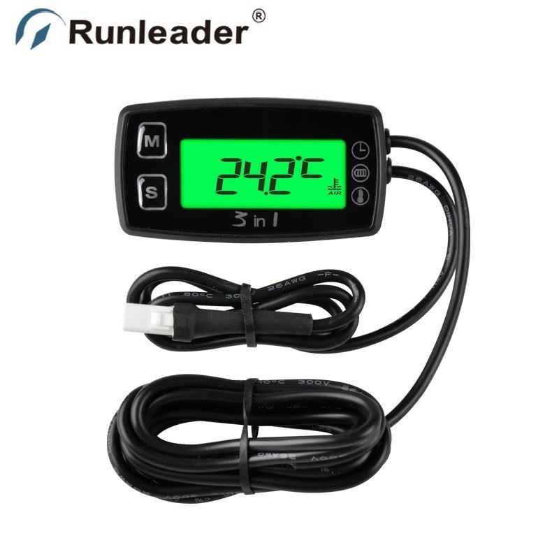 RL-TM005 Μονάδα παρακολούθησης κινητήρα για μοτοσικλέτα – PT100 αισθητήρας θερμοκρασίας, Θερμοκρασία λαδιού, Θερμοκρασία νερού, Μετρητής τάσης, Ρολόι