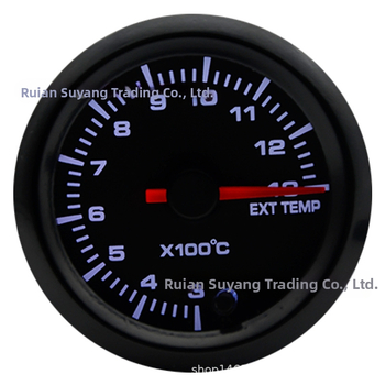 Automobilio išmetamųjų dujų temperatūros matuoklis, modelis 6379, ABS plastikas, 12V DC, diapazonas 300–1300 °C, septynių spalvų reguliuojamas ekranas