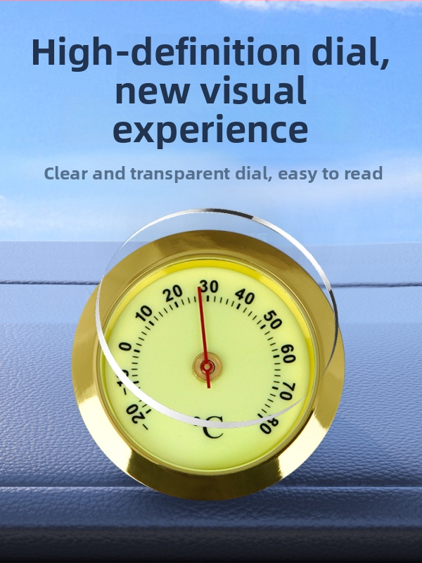 Mini auto termometrs un mitruma mērierīce, mehāniska, WS22 modelis, ar gaismas displeju