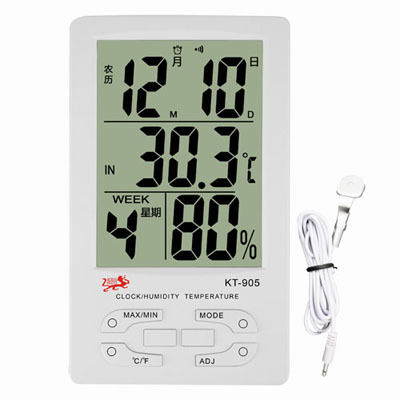 KT905 higrometru digital cu sondă – interval temperatură 10-50°C, interval umiditate 10-99% RH, precizie 1%