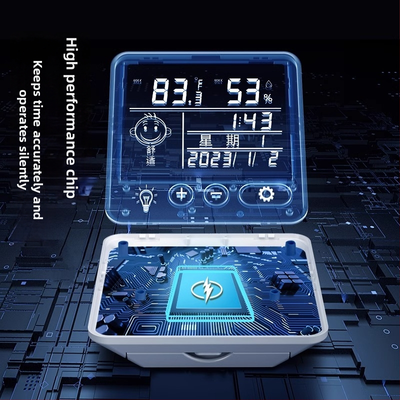 Iekštelpu digitālais termometrs ar displeju – augsta precizitāte temperatūras un mitruma mērīšanai