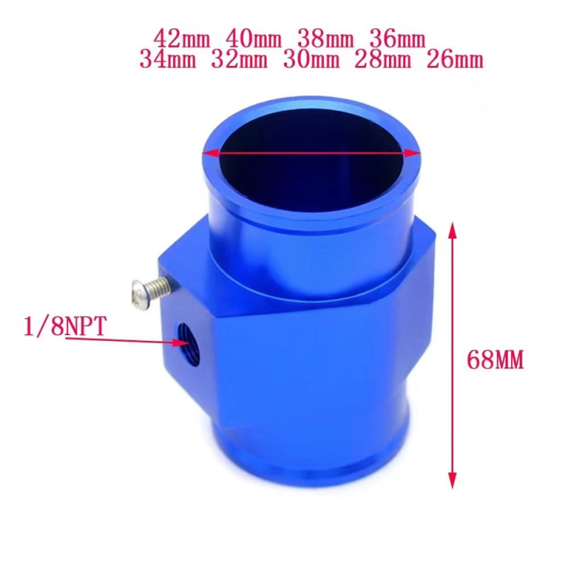 Automobilio vandens temperatūros sensoriaus trijų išėjimų adapteris – aliuminio lydinys, Water Tee modelis, 115 g