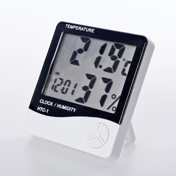 HTC-1 Visoko precizan unutarnji digitalni mjerač temperature i vlage s velikim zaslonom i kućnim alarmom