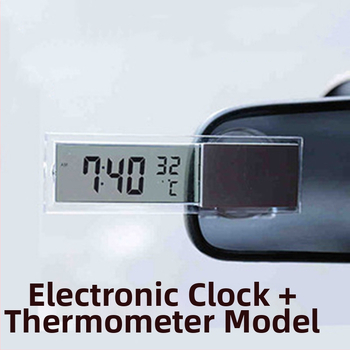 Gaismas automašīnas pulkstenis ar elektronisku temperatūras un mitruma mērītāju, regulējams leņķis, materiāls: Cits, izpildes standarts: Kvalificēts