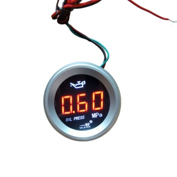 LED skaitmeninis alyvos slėgio matuoklis transporto priemonėms, 12/24V — universalus, suderinamas su 10-184 euro jutikliais, be kištuko