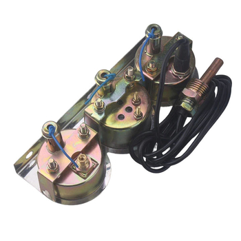 Automobilio trijų matavimo priemonių rinkinys – 12V, vandens temperatūra ir alyvos slėgis, mechaninis korpusas