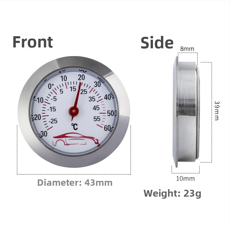 Автомобилен термометър с указателна стрелка, без батерии, преносим, с ветрозащитна функция, за автомобил и дом