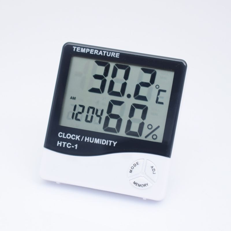 HTC-1 Elektronički higrometar za unutarnju temperaturu i vlažnost - raspon temperature -50 do 70 °C; raspon vlage 10–99% RH; točnost temperatura 1 °C