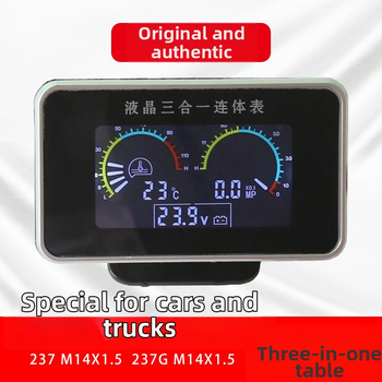 LCD tri v jednom merač: teplota vody, napätie a tlak oleja, 24V