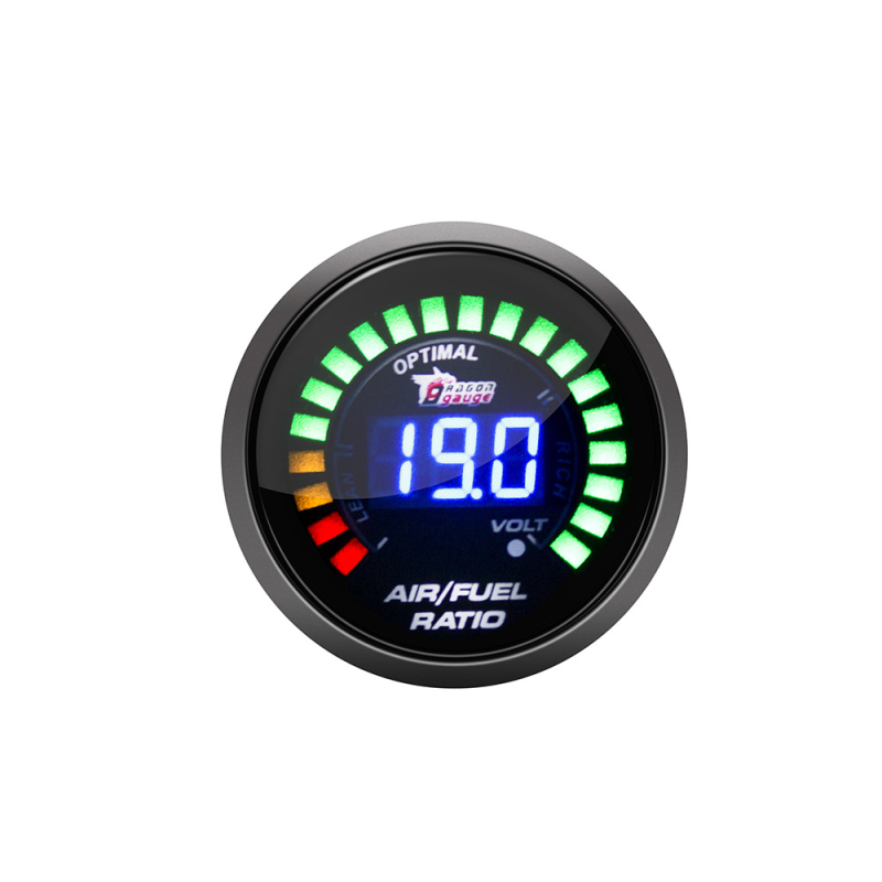 Instrument de combustibil auto Dragon Gauge 623YCG, afișaj digital aer-carburant cu senzor de oxigen, 12V