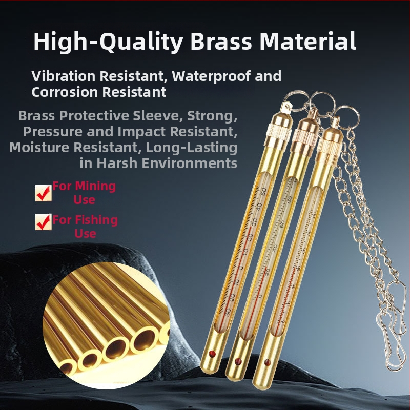Industriālais kalnrūpniecības termometrs ar metāla aizsargkorpusu, vara un nerūsējošā tērauda korpusi, dzīvsudraba termometrs, augsta precizitāte