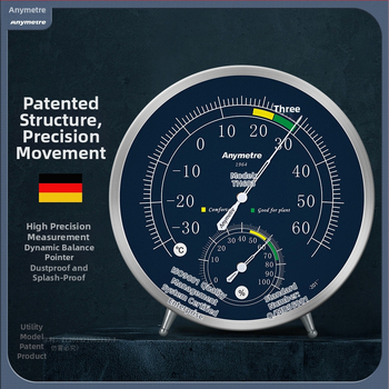 TH603 Vidaus termometras ir higrometras – be baterijos, aukšta tikslumas matuojant temperatūrą ir drėgmę.