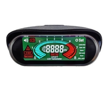 Automobilio LCD horizontinis tahometras, modelis 9V-36V Universal, įtampa 9V-36V, medžiaga stiklas-plastikas