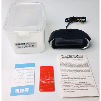 Automobilio LCD horizontinis tahometras, modelis 9V-36V Universal, įtampa 9V-36V, medžiaga stiklas-plastikas