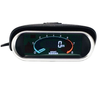 Automobilio LCD horizontinis tahometras, modelis 9V-36V Universal, įtampa 9V-36V, medžiaga stiklas-plastikas