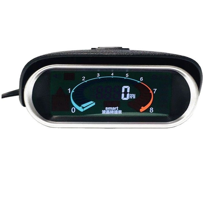 Automobilio LCD horizontinis tahometras, modelis 9V-36V Universal, įtampa 9V-36V, medžiaga stiklas-plastikas