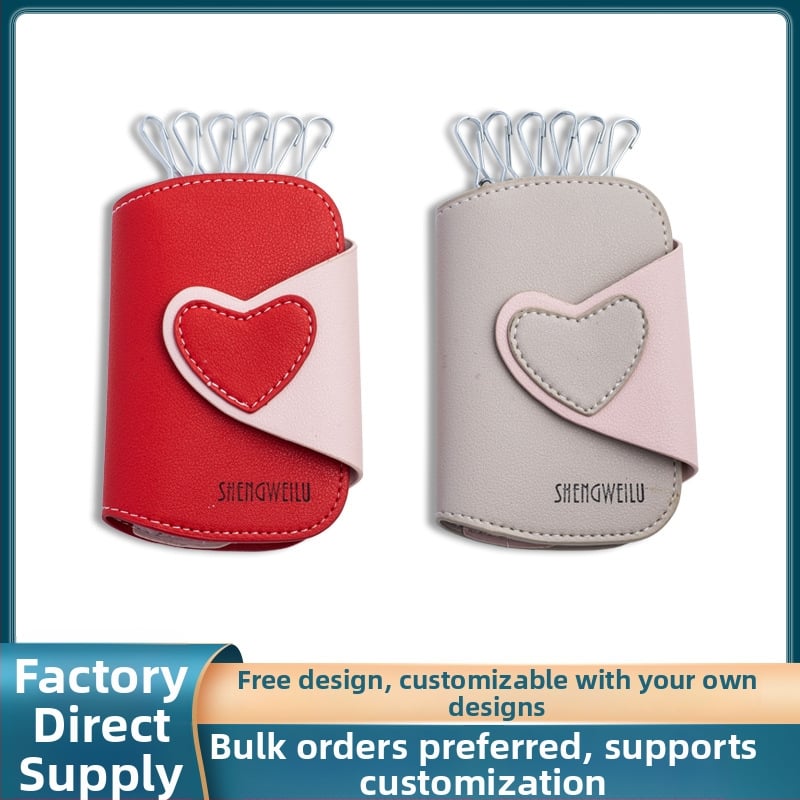 KCY-02 Raktų maišelis | PU oda, dangtelio atidarymas, vertikalios kvadrato formos, geometrinis raštas