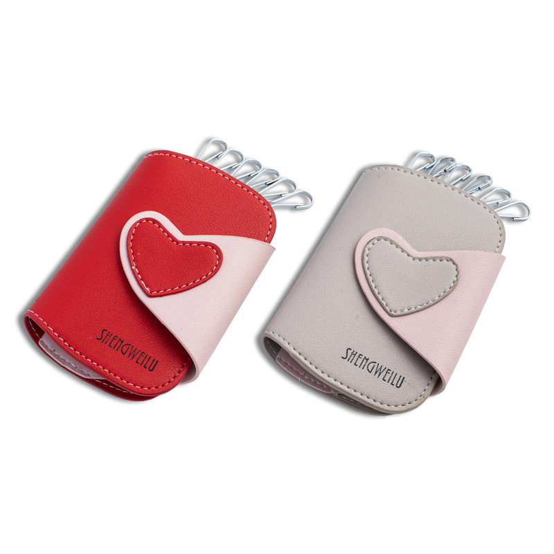 KCY-02 Raktų maišelis | PU oda, dangtelio atidarymas, vertikalios kvadrato formos, geometrinis raštas