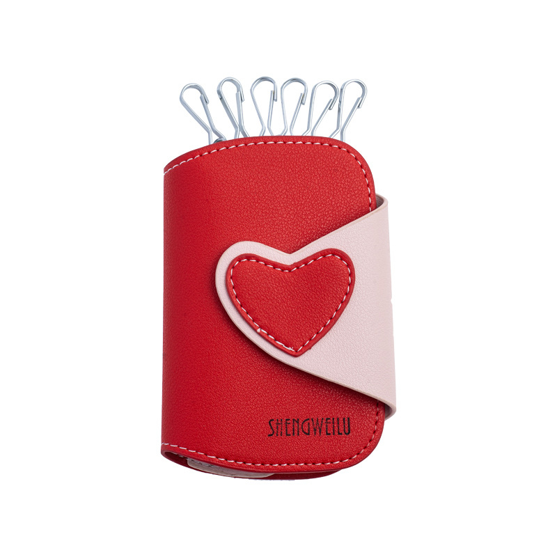 KCY-02 Raktų maišelis | PU oda, dangtelio atidarymas, vertikalios kvadrato formos, geometrinis raštas