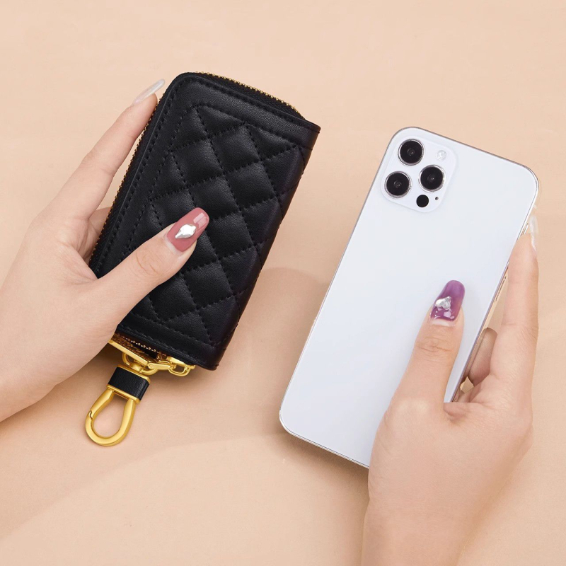 Raktų dėklas iš PU medžiagos, paprastas dizainas, miesto stilius, atspari vandeniui ir dėvėjimuisi.