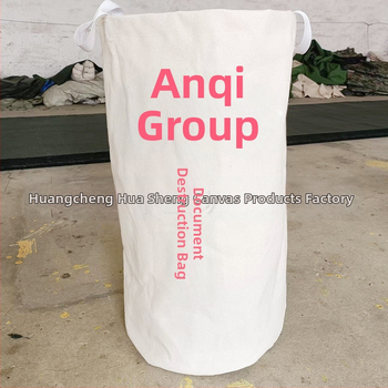 Απόρρητη τσάντα εγγράφων για αποθήκευση, καμβάς με κορδόνι κλεισίματος, κατασκευή με βάση και πλευρικά πάνελ, προσαρμοζόμενη τσάντα μεταφορών από Huasheng Canvas
