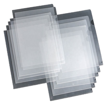 PP папка A4, едноклипова, прозрачна за документи — клип 0.1, дебелина на плочата 0.1, ширина на гърба 0.1