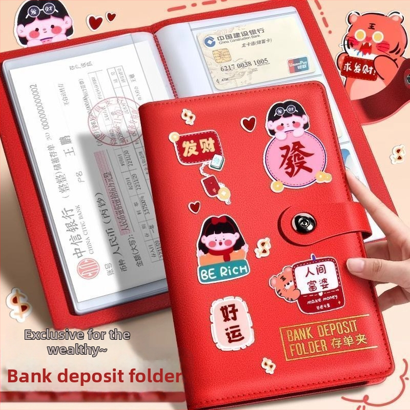 G30014 Bankas kontu grāmatas un dokumentu organizētājs – 40 lappšu, kontu grāmatas turētājs un banknošu uzglabāšana