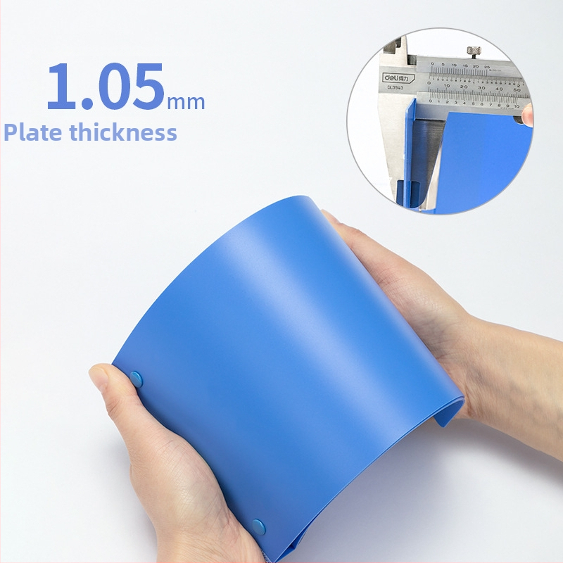 Deli 5353 plastmasas dokumentu mapīte ar klipu A6 formātam