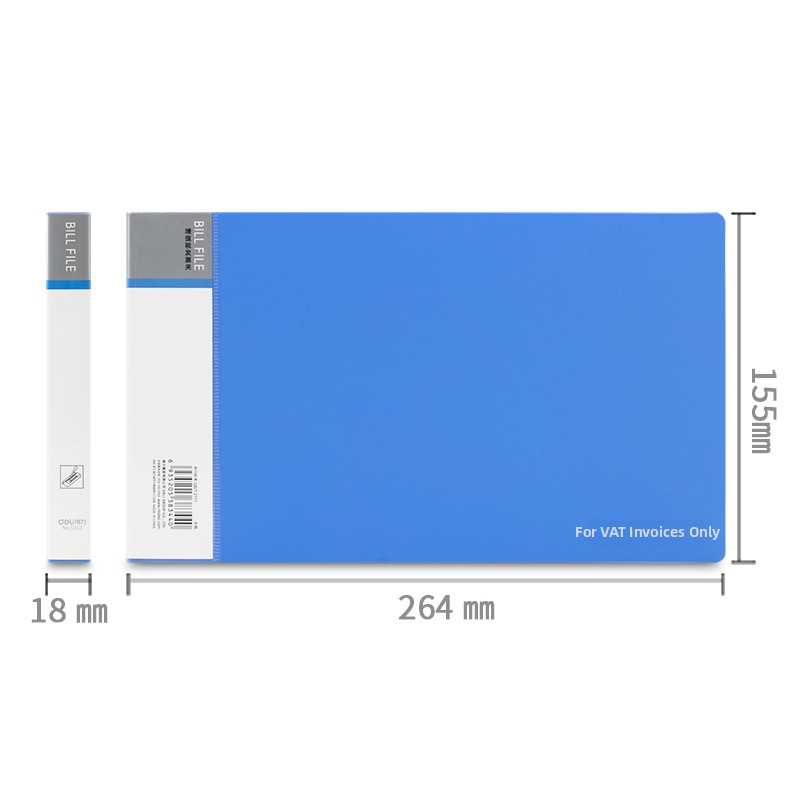 Deli 5353 plastmasas dokumentu mapīte ar klipu A6 formātam