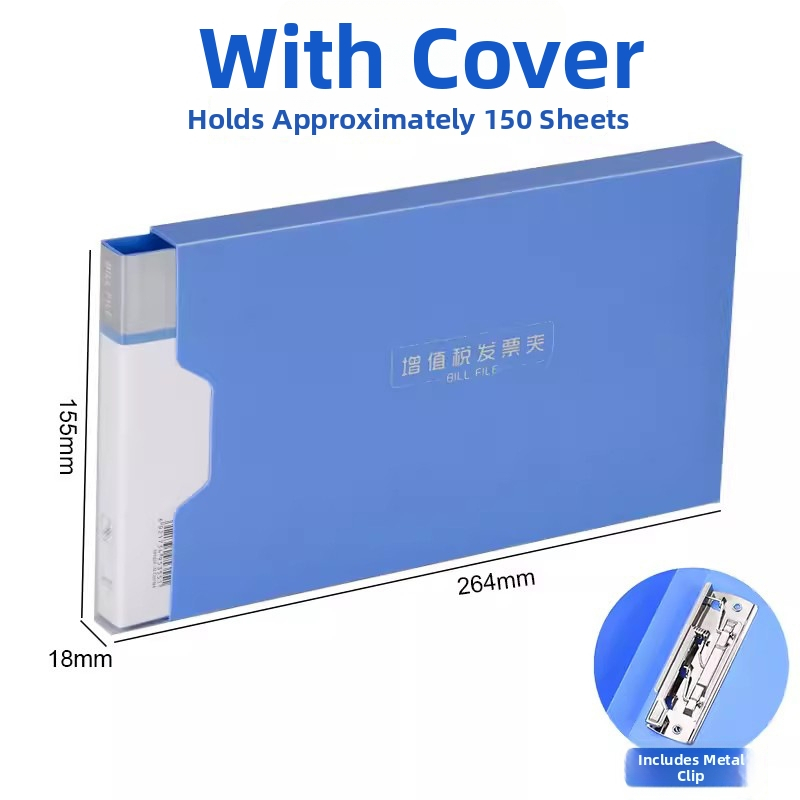 Deli 5355 Plastmasas rēķinu mapīte ar vienu stingru klipsu, ūdensdroša