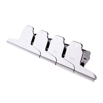 Deli 9531 Velika klipsa od nehrđajućeg čelika za ulaznice i dokumente, metalni klip, pakiranje od 4 komada