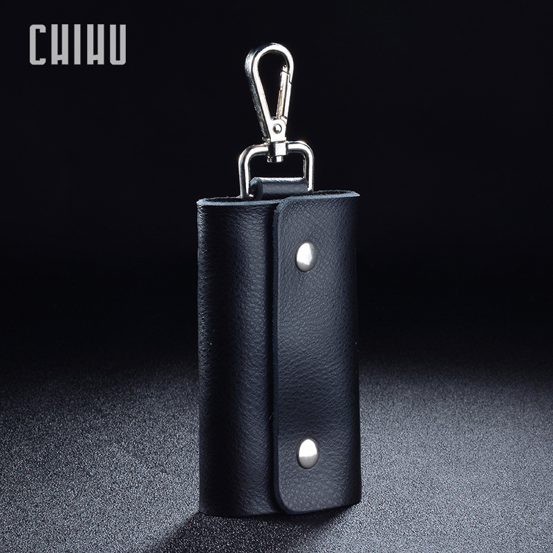 CY040 natūralios odos raktų dėklas, unisex, pirmas karvės odos sluoksnis, be pamušalo, anti-cut, išplėčiamas