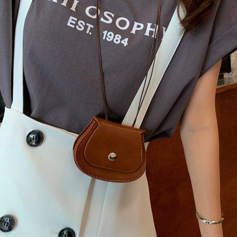 Müntide rahakott; PVC materjal, ühetooniline, linna minimalistlik stiil, naistele