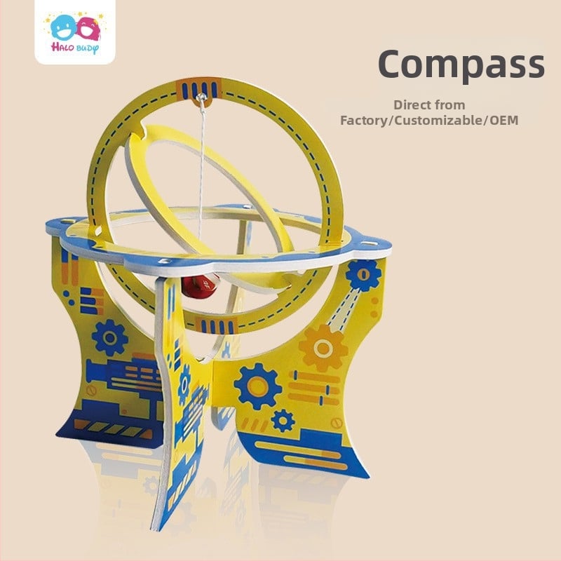 DIY компас кит за деца 5–12 г., научно-образователен комплект по физика с KT дъска, мултифункционален и електрически, включено видео ръководство