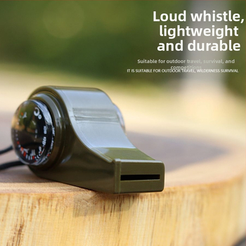 Három az egyben kompassz, hőmérő és túlélési síp – kültéri, hordozható, többfunkciós túlélő eszköz