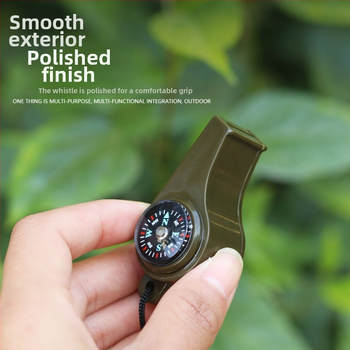 Három az egyben kompassz, hőmérő és túlélési síp – kültéri, hordozható, többfunkciós túlélő eszköz