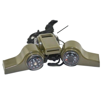 Három az egyben kompassz, hőmérő és túlélési síp – kültéri, hordozható, többfunkciós túlélő eszköz