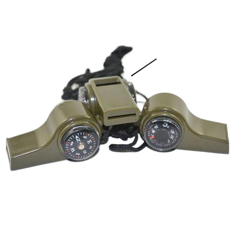 Három az egyben kompassz, hőmérő és túlélési síp – kültéri, hordozható, többfunkciós túlélő eszköz